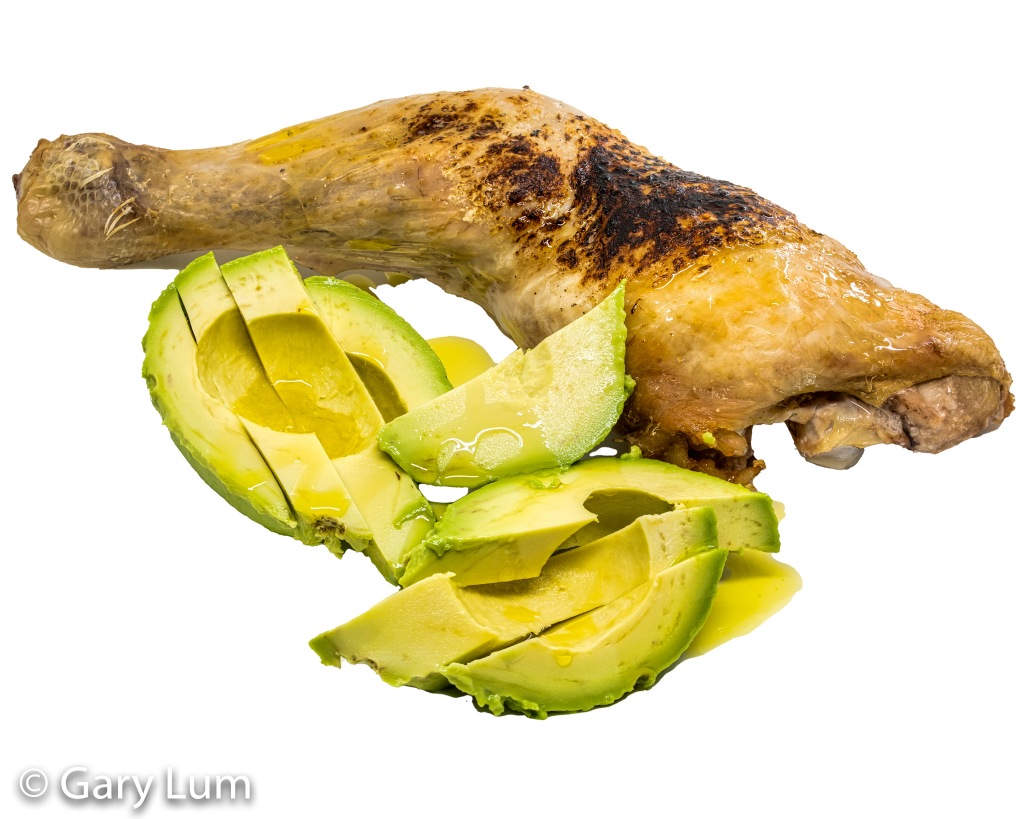 Roast chicken and avocado. MEATER™ wireless meat thermometer enabled. Gary Lum.